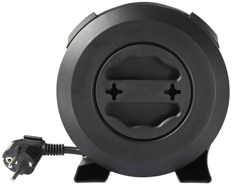 Produktbild: Sygonix SY-5806896 Kabeltrommel 5m Schwarz Schutzkontakt-Stecker