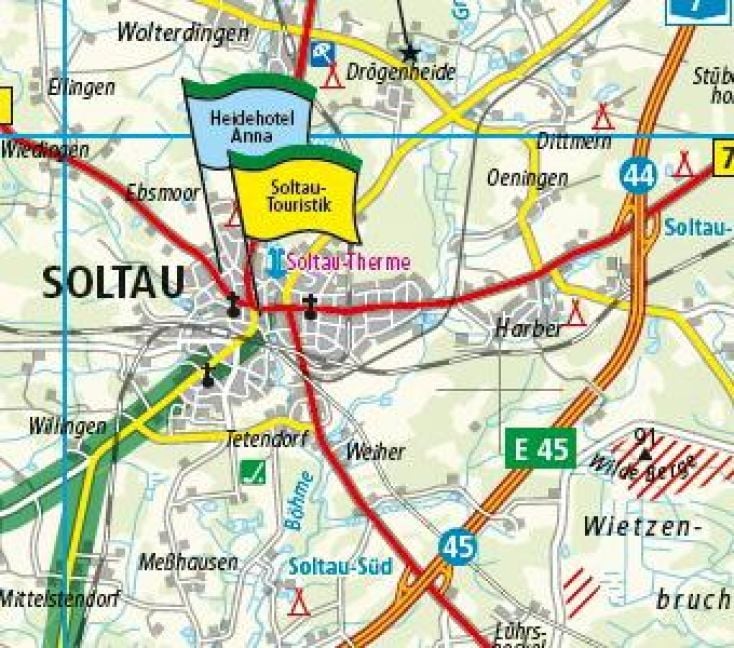 Produktbild: Motorradkarte L&uuml;neburger Heide 1 : 200 000