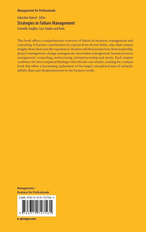 Produktbild: Strategies in Failure Management