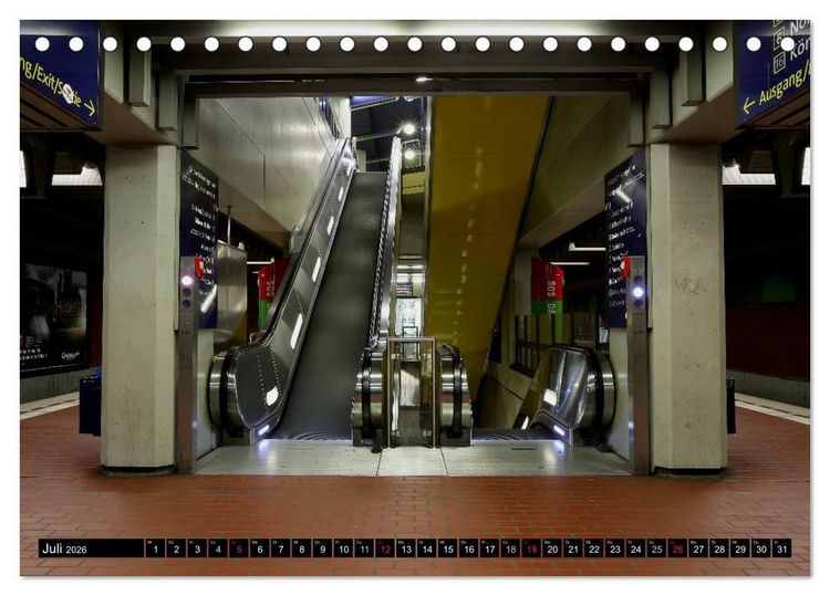 Produktbild: U-Bahn-Stationen Hannover (Tischkalender 2026 DIN A5 quer), CALVENDO Monatskalender