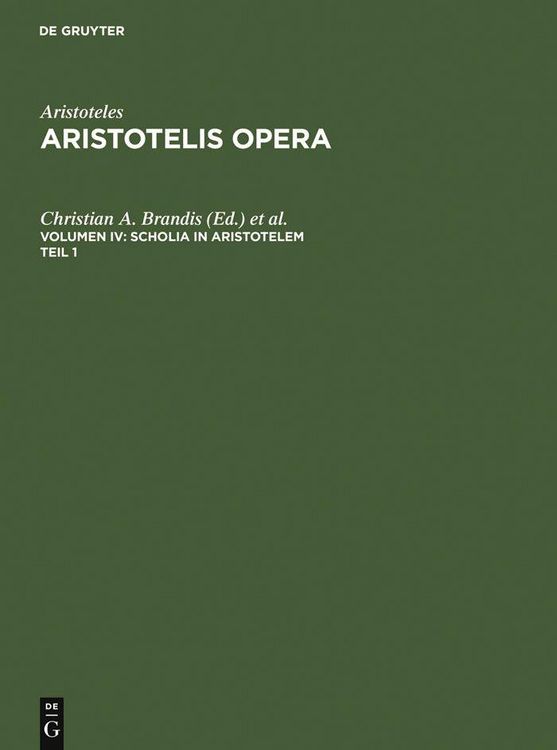 Produktbild: Scholia in Aristotelem
