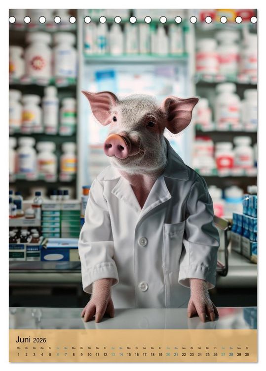 Produktbild: Der tierisch lustige Apotheker-Kalender (Tischkalender 2026 DIN A5 hoch), CALVENDO Monatskalender
