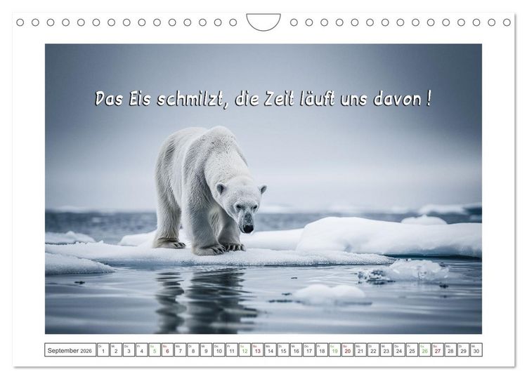 Produktbild: Das Klima in Aufruhr - Die Spirale der globalen Erw&auml;rmung (Wandkalender 2026 DIN A4 quer), CALVENDO Monatskalender