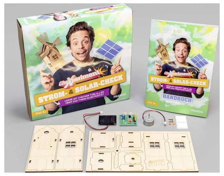 Produktbild: FRANZIS 67268 - CheXperiment Strom- und Solarcheck: Lerne mit Checker Tobi alles &uuml;ber Elektrizit&auml;t! Ab 8 Jahren