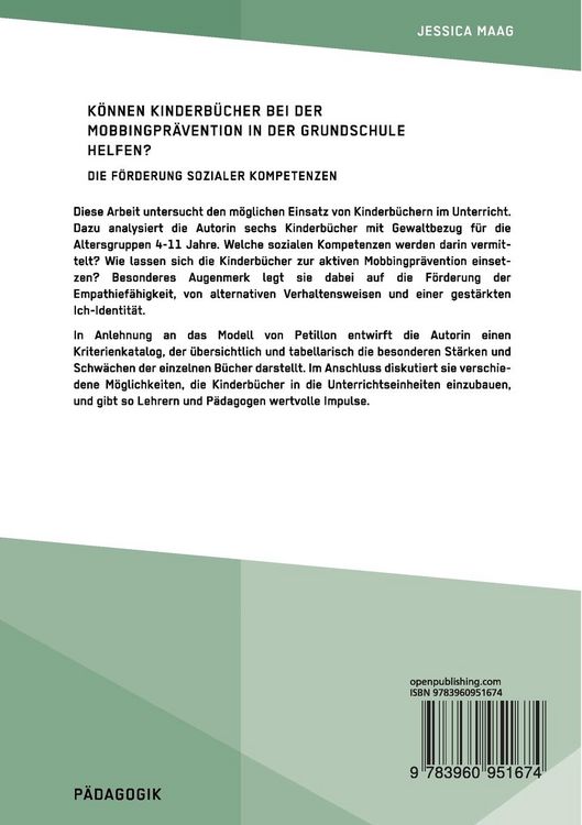 Produktbild: K&ouml;nnen Kinderb&uuml;cher bei der Mobbingpr&auml;vention in der Grundschule helfen?
