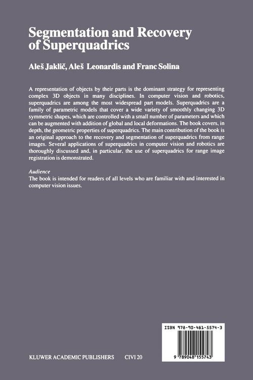 Produktbild: Segmentation and Recovery of Superquadrics