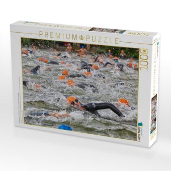 Produktbild: CALVENDO Puzzle Schwimmen im Main beim Kitzinger Mainfrankentriathlon | 1000 Teile Lege-Gr&ouml;&szlig;e 64x48cm Foto-Puzzle f&uuml;r gl&uuml;ckliche Stunden