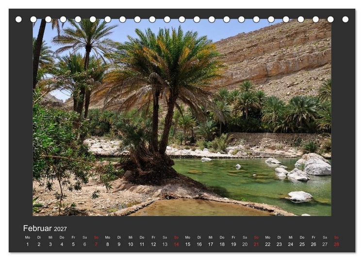 Produktbild: Zauber des Oman (Tischkalender 2027 DIN A5 quer), CALVENDO Monatskalender