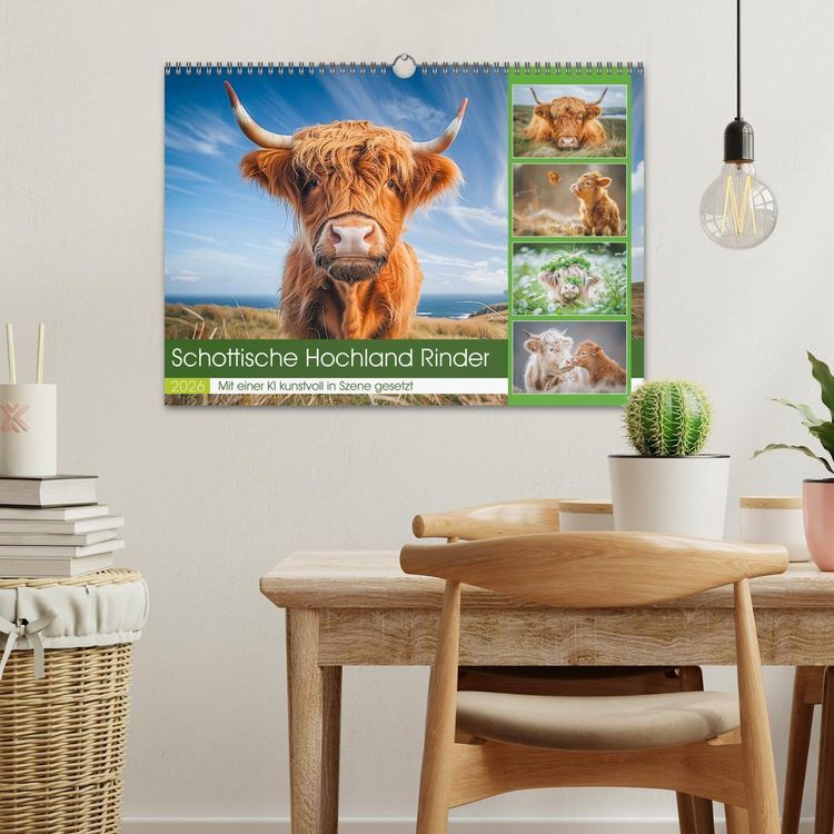 Produktbild: Schottische Hochland Rinder (Wandkalender 2026 DIN A3 quer), CALVENDO Monatskalender