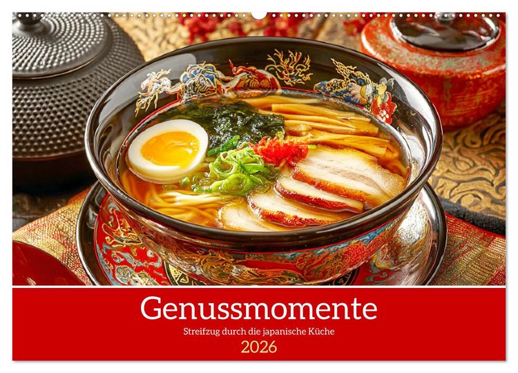 Produktbild: Genussmomente. Streifzug durch die japanische K&uuml;che (Wandkalender 2026 DIN A2 quer), CALVENDO Monatskalender