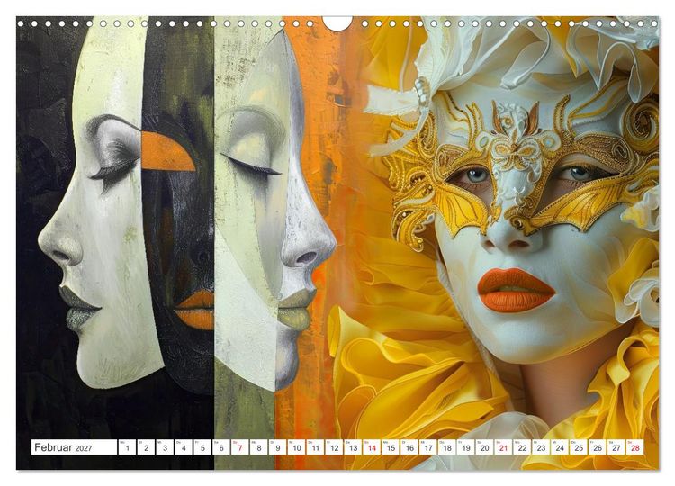 Produktbild: Geheimnis hinter der Maske (Wandkalender 2027 DIN A3 quer), CALVENDO Monatskalender