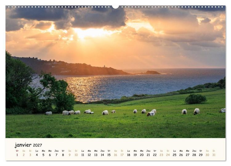 Produktbild: Entre monts et vagues - Une ann&eacute;e au Pays Basque (Calendrier mural 2027 DIN A2 vertical), CALVENDO calendrier mensuel