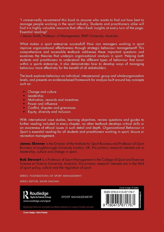 Produktbild: Organizational Behaviour in Sport