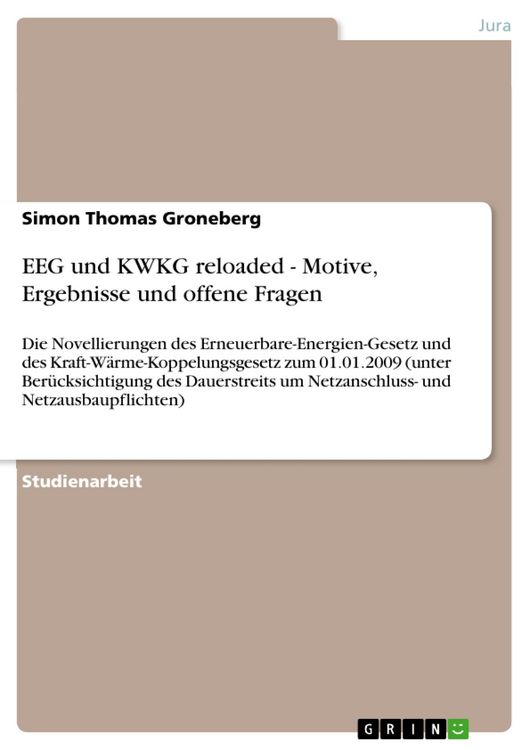 Produktbild: EEG und KWKG reloaded - Motive, Ergebnisse und offene Fragen