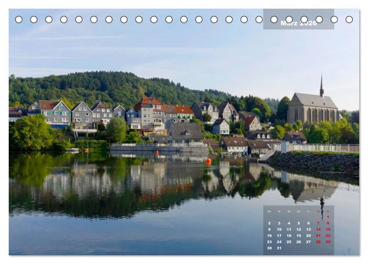 Produktbild: Bilderbogen Bergisches Land (Tischkalender 2026 DIN A5 quer), CALVENDO Monatskalender