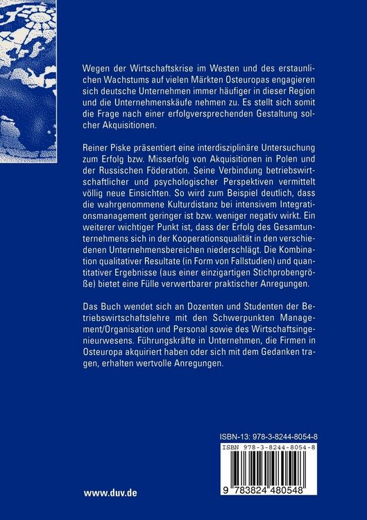 Produktbild: Erfolg deutscher Akquisitionen in Osteuropa