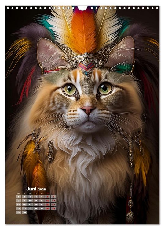 Produktbild: Inka Katzen - Katzen sind die wahren Herrscher (Wandkalender 2026 DIN A3 hoch), CALVENDO Monatskalender