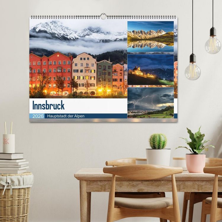 Produktbild: Innsbruck - Hauptstadt der Alpen (Wandkalender 2026 DIN A2 quer), CALVENDO Monatskalender