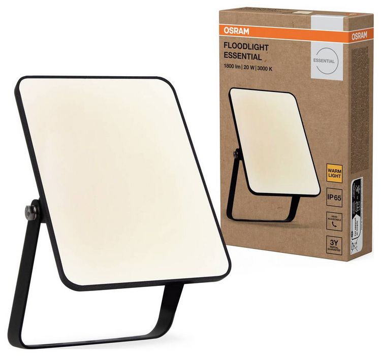Produktbild: OSRAM HOMELIGHTING Floodlight Essential 20W 3000K 4099854429705 LED-Au&szlig;enstrahler 20.00 W Leuchtfarben: Warmwei&szlig;