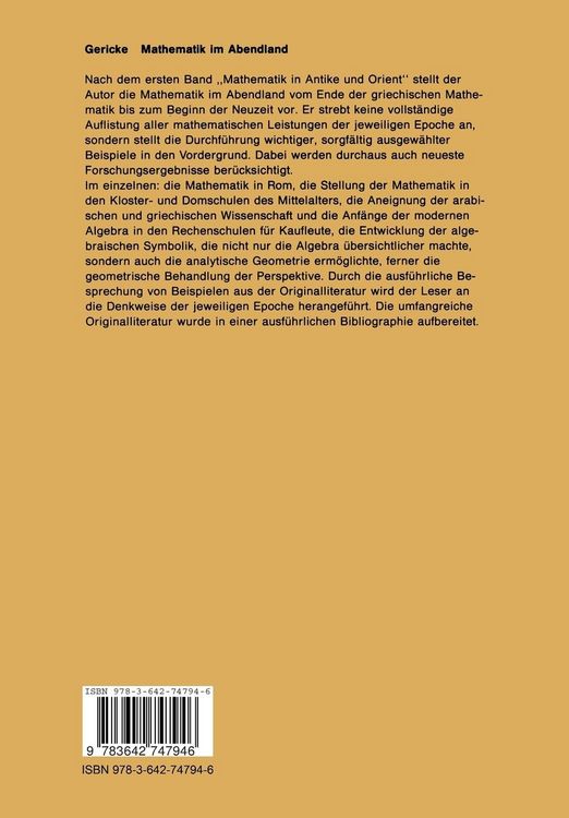 Produktbild: Mathematik im Abendland