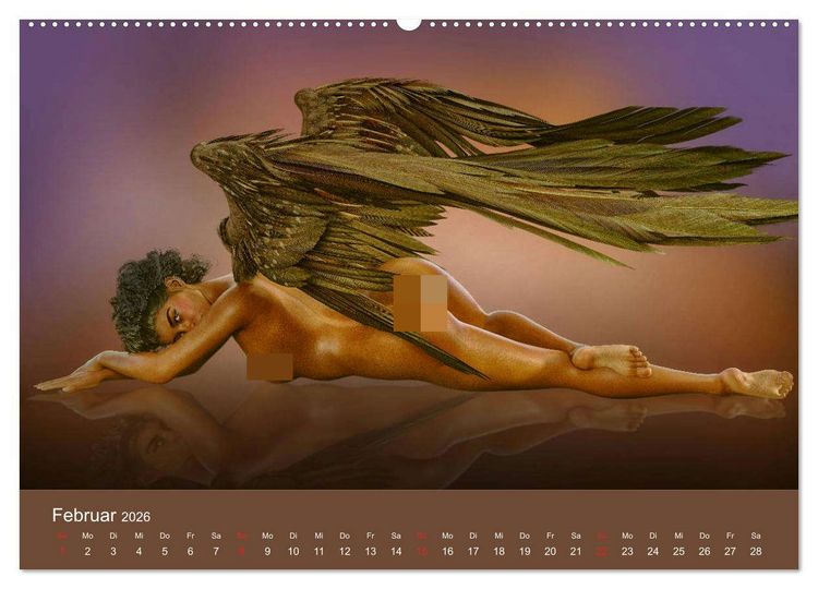 Produktbild: Engel der Verf&uuml;hrung - Mythologie als Akt (Wandkalender 2026 DIN A2 quer), CALVENDO Monatskalender