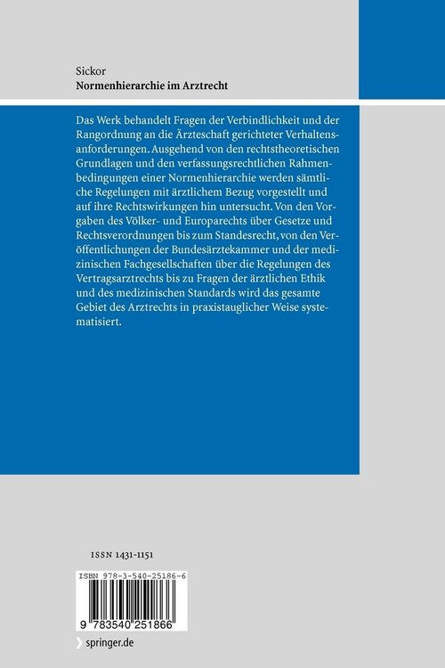 Produktbild: Normenhierarchie im Arztrecht