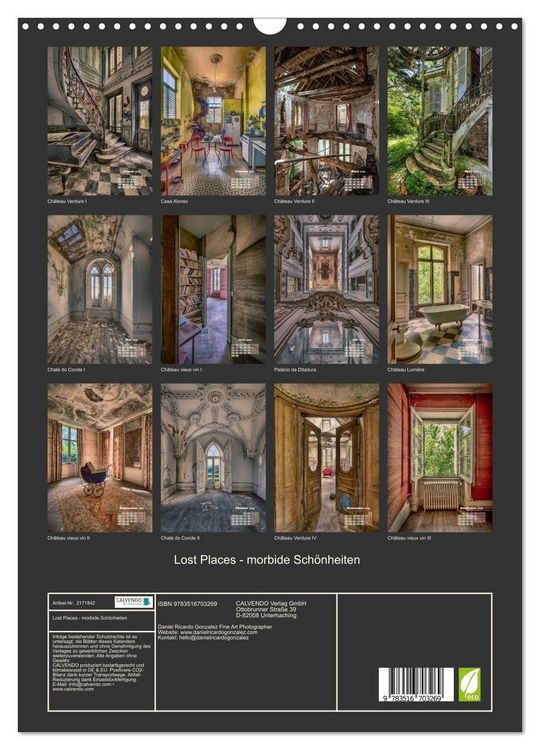 Produktbild: Lost Places - morbide Sch&ouml;nheiten (Wandkalender 2026 DIN A3 hoch), CALVENDO Monatskalender