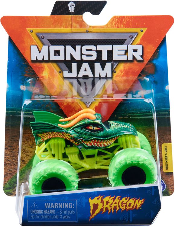 Produktbild: Monster Jam Original Monster Jam Truck mit Zubehör im Maßstab 1:64 (Sortierung mit verschiedenen Designs, Zufallsauswahl)