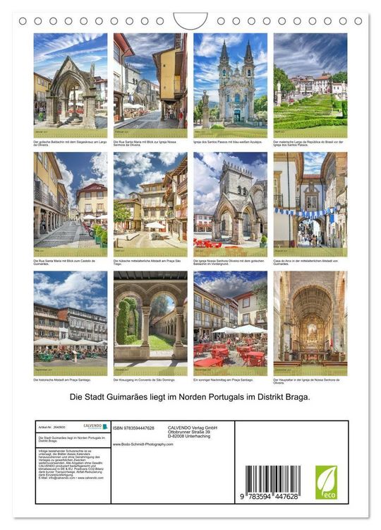 Produktbild: Die Stadt Guimar&atilde;es liegt im Norden Portugals im Distrikt Braga. (Wandkalender 2027 DIN A4 hoch), CALVENDO Monatskalender
