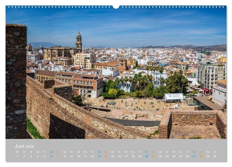 Produktbild: Malaga - andalusische Mittelmeerk&uuml;ste (Wandkalender 2026 DIN A2 quer), CALVENDO Monatskalender