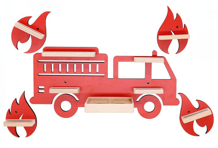 Produktbild: Wandregal "Feuerwehr" für Toniebox