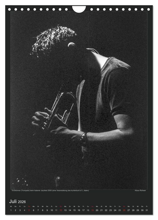Produktbild: Jazz Moments (Wandkalender 2026 DIN A4 hoch), CALVENDO Monatskalender