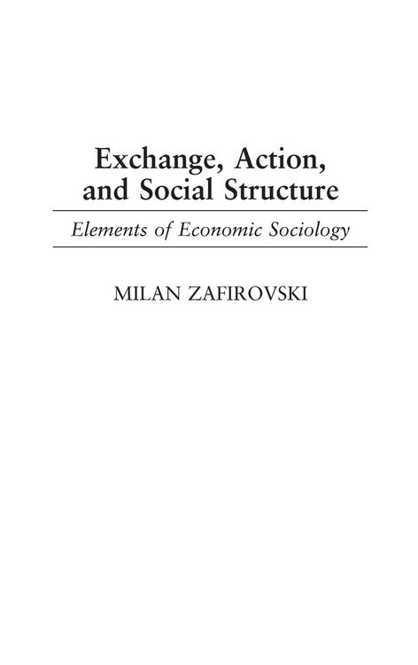 Produktbild: Exchange, Action, and Social Structure