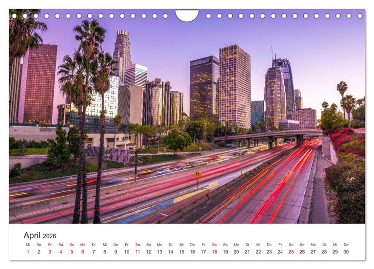 Produktbild: Los Angeles &ndash; Kalifornien (Wandkalender 2026 DIN A4 quer), CALVENDO Monatskalender