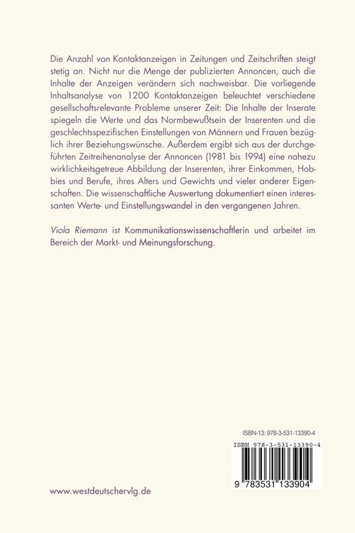 Produktbild: Kontaktanzeigen im Wandel der Zeit
