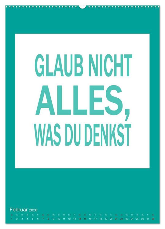 Produktbild: Memo an mich (hochwertiger Premium Wandkalender 2026 DIN A2 hoch), Kunstdruck in Hochglanz