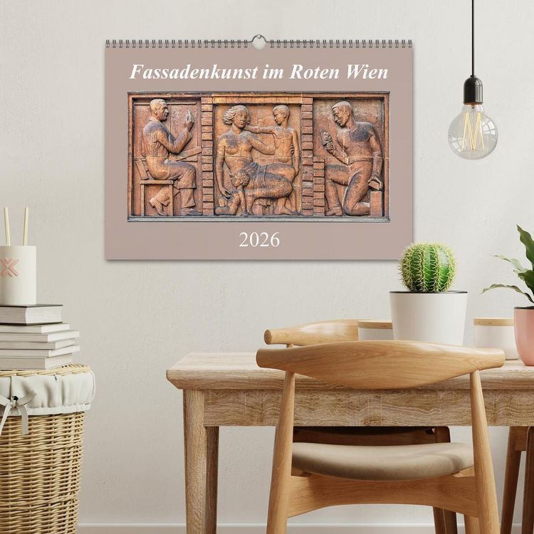 Produktbild: Fassadenkunst im Roten Wien (Wandkalender 2026 DIN A3 quer), CALVENDO Monatskalender