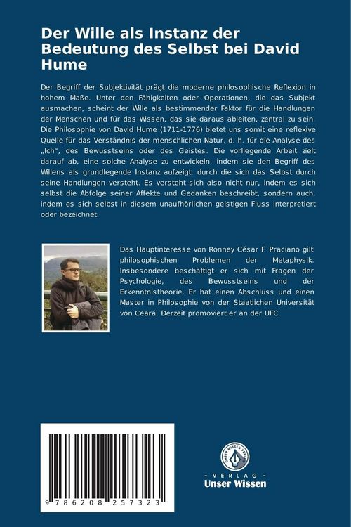 Produktbild: Der Wille als Instanz der Bedeutung des Selbst bei David Hume