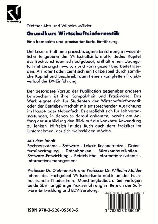 Produktbild: Grundkurs Wirtschaftsinformatik