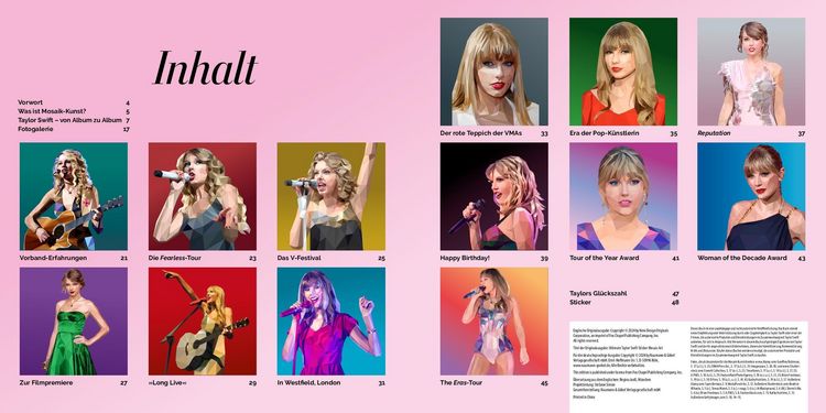 Produktbild: Taylor Swift Mosaik-Stickerbuch I Tribute Edition