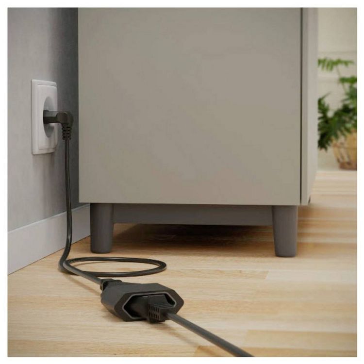 Produktbild: Hama 00223266 Strom Verl&auml;ngerungskabel Schwarz 3m H03VVH2-F 2G 0,75mm&sup2;