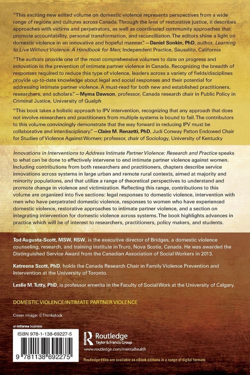 Produktbild: Innovations in Interventions to Address Intimate Partner Violence