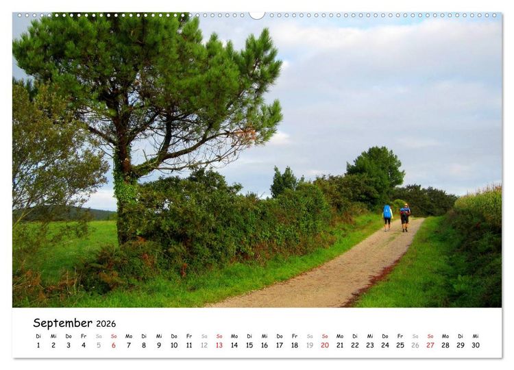 Produktbild: Jakobsweg - Camino Finisterre (hochwertiger Premium Wandkalender 2026 DIN A2 quer), Kunstdruck in Hochglanz