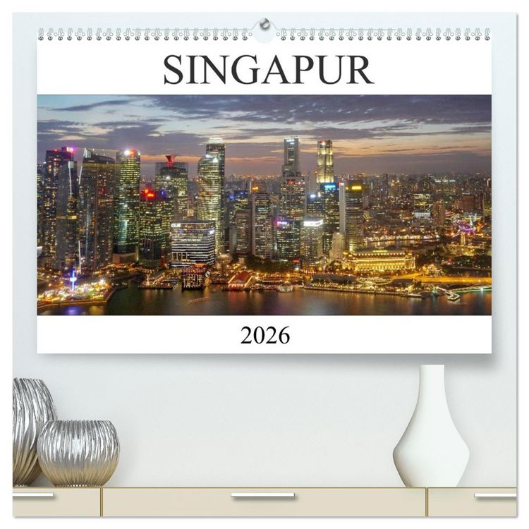 Produktbild: Singapur (hochwertiger Premium Wandkalender 2026 DIN A2 quer), Kunstdruck in Hochglanz