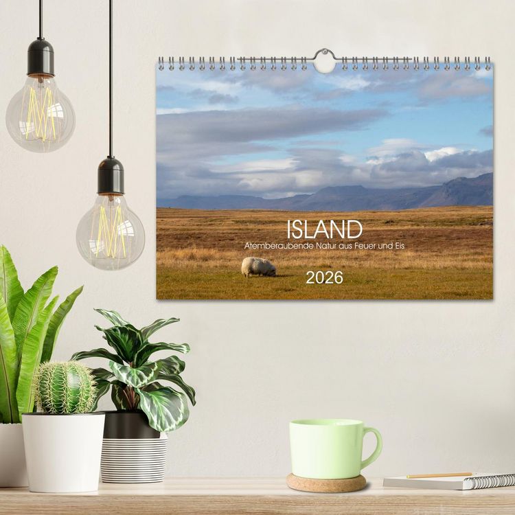 Produktbild: ISLAND Atemberaubende Natur aus Feuer und Eis (Wandkalender 2026 DIN A4 quer), CALVENDO Monatskalender