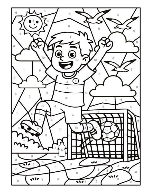 Produktbild: Malen nach Zahlen Fu&szlig;ball Malbuch f&uuml;r Kinder ab 5&ndash;7 Jahren