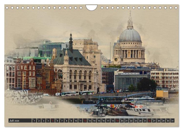 Produktbild: Traumhaftes London (Wandkalender 2026 DIN A4 quer), CALVENDO Monatskalender