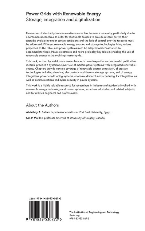 Produktbild: Power Grids with Renewable Energy