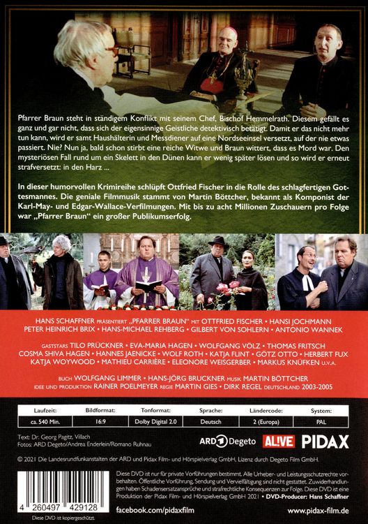 Produktbild: Pfarrer Braun Collection, Vol. 1 / Die ersten sechs Folgen der Krimireihe mit Ottfried Fischer (Pidax Film-Klassiker) [3 DVDs]