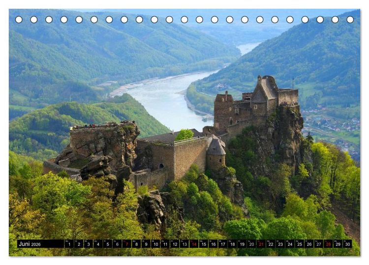 Produktbild: Die Wachau - An der Donau zwischen Melk und Krems (Tischkalender 2026 DIN A5 quer), CALVENDO Monatskalender